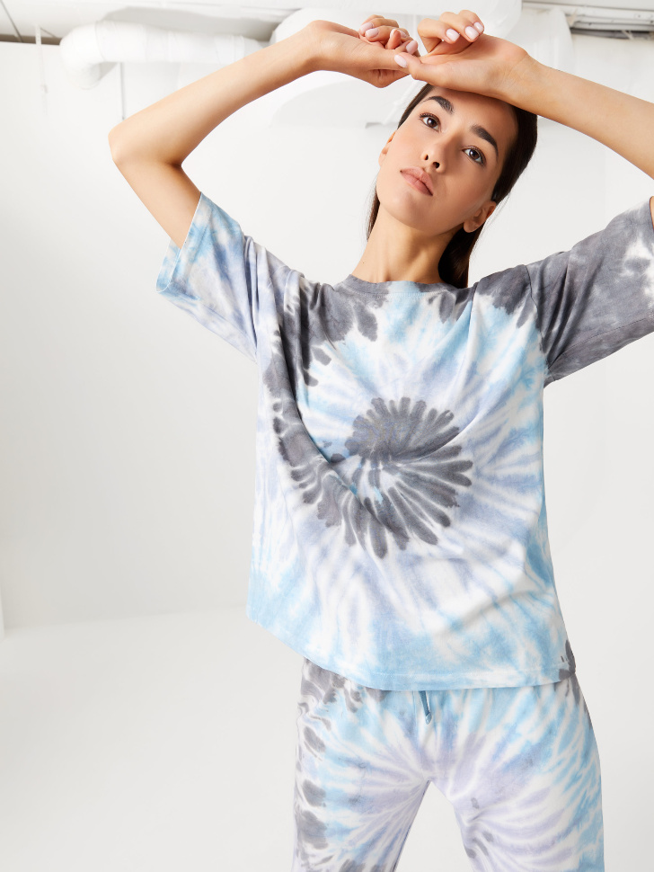 Пижама с принтом тай-дай (принт, XS)