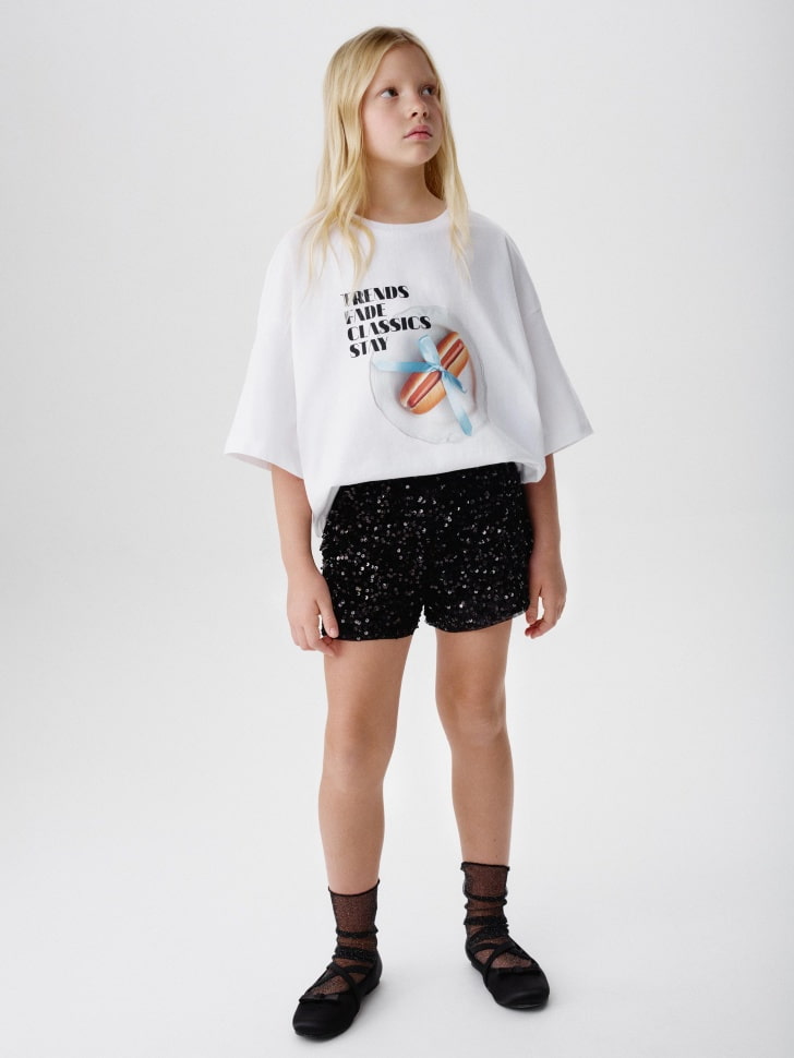 

Шорты с пайетками для девочек, SL5811051508