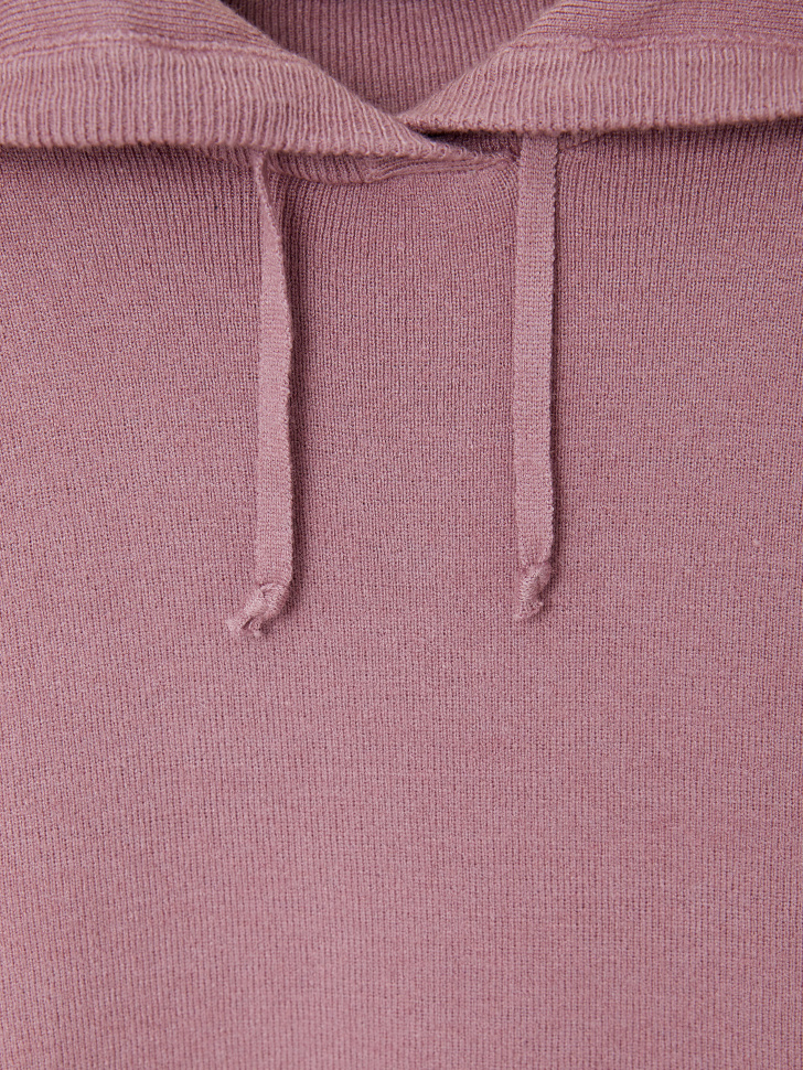 Вязаное худи для девочек (фиолетовый, 140/ 10-11 YEARS) от Sela