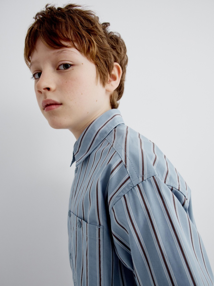 рубашка в полоску для мальчиков 4610517122704 в интернет магазине