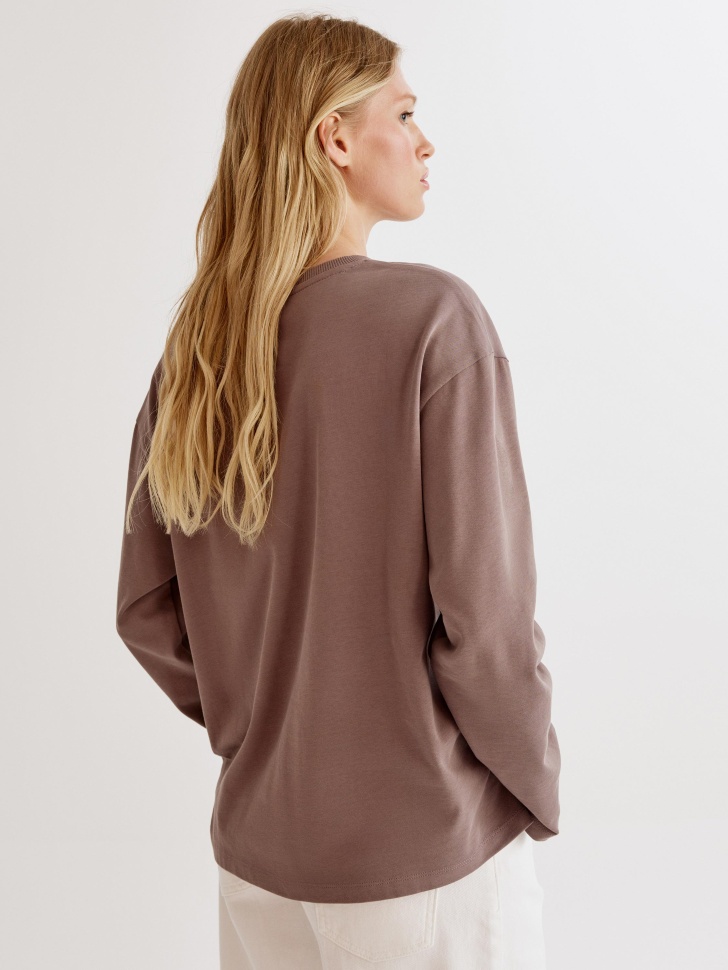 лонгслив anna oversize fit с вышивкой по цене 1999 руб вид справа