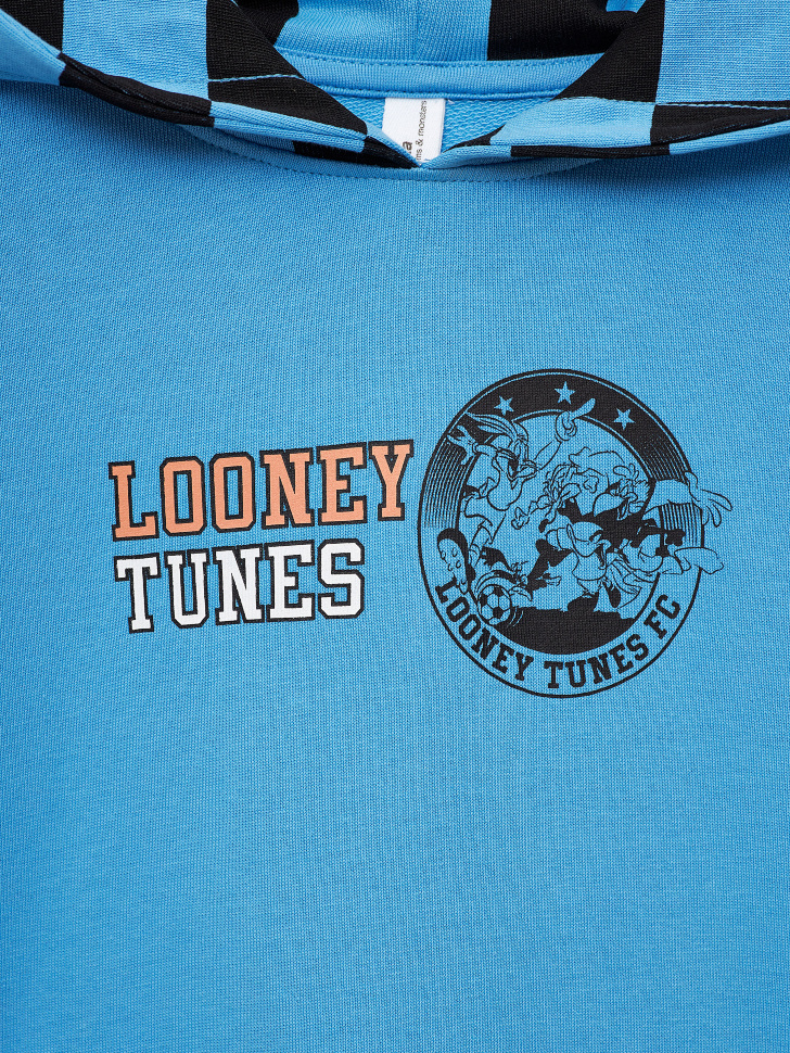 Худи оверсайз с принтом Looney Tunes для мальчиков (синий, 110) sela 4680129581763 - фото 3