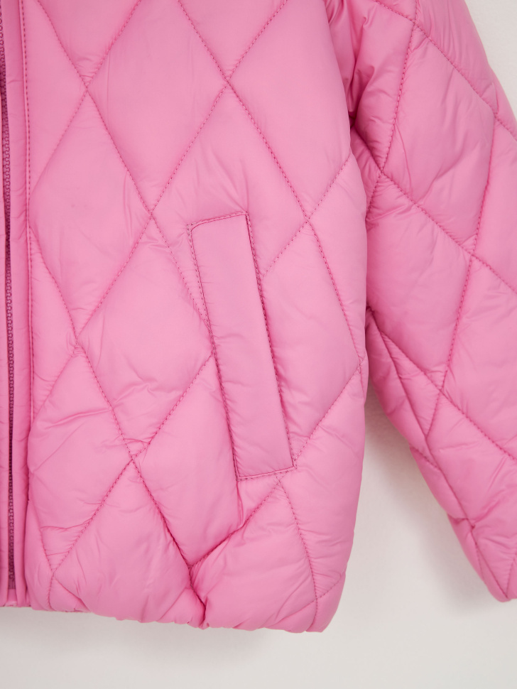 Стеганая куртка для девочек (розовый, 146) sela 4680168280801 - фото 6