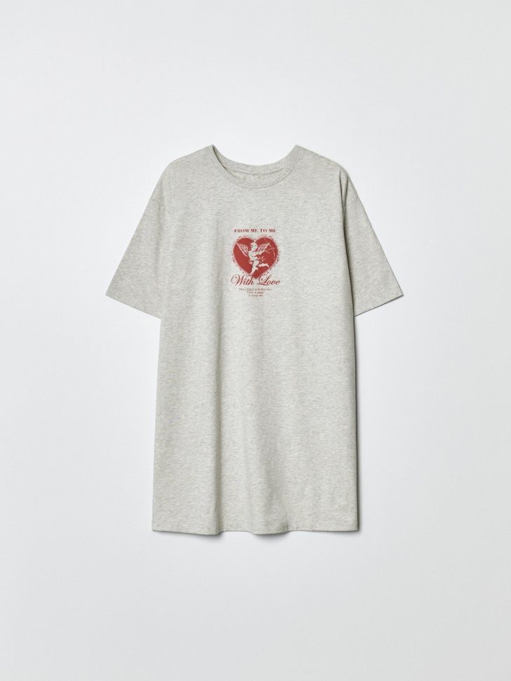 Платье-футболка оверсайз SELA с принтом, арт. 37001