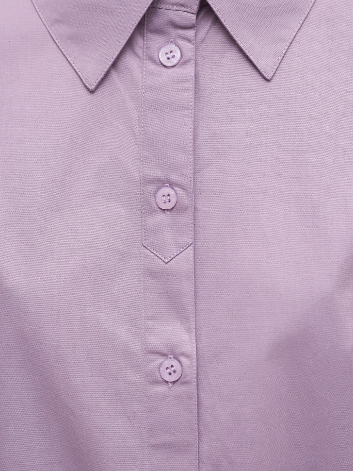 Рубашка оверсайз с короткими рукавами (сиреневый, M) sela 4680129756475 - фото 5