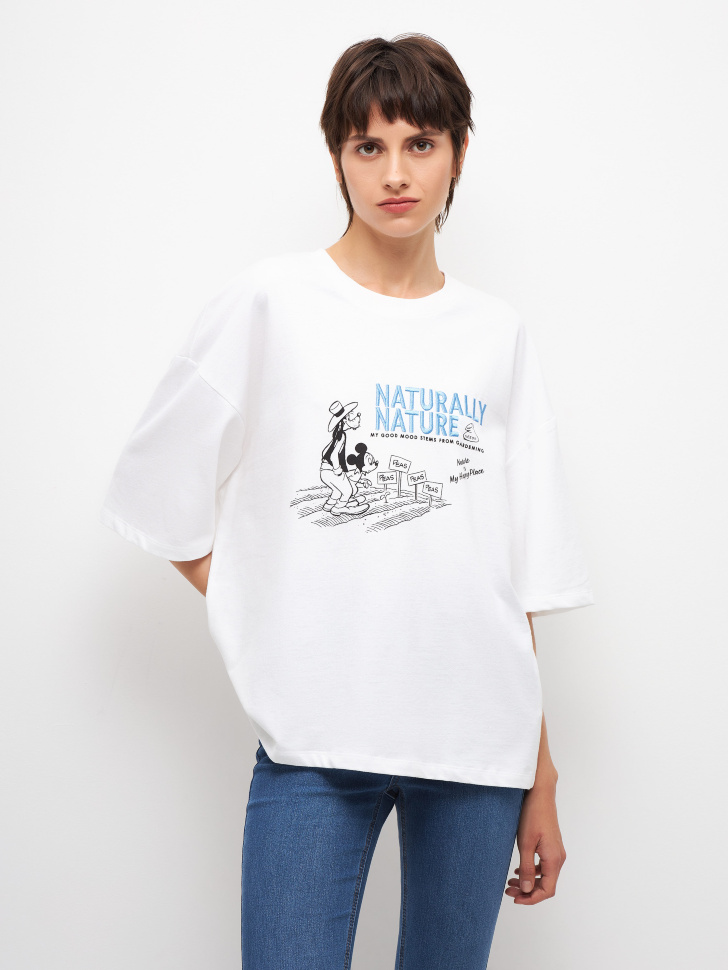 

Футболка с принтом Mickey Mouse, Белый