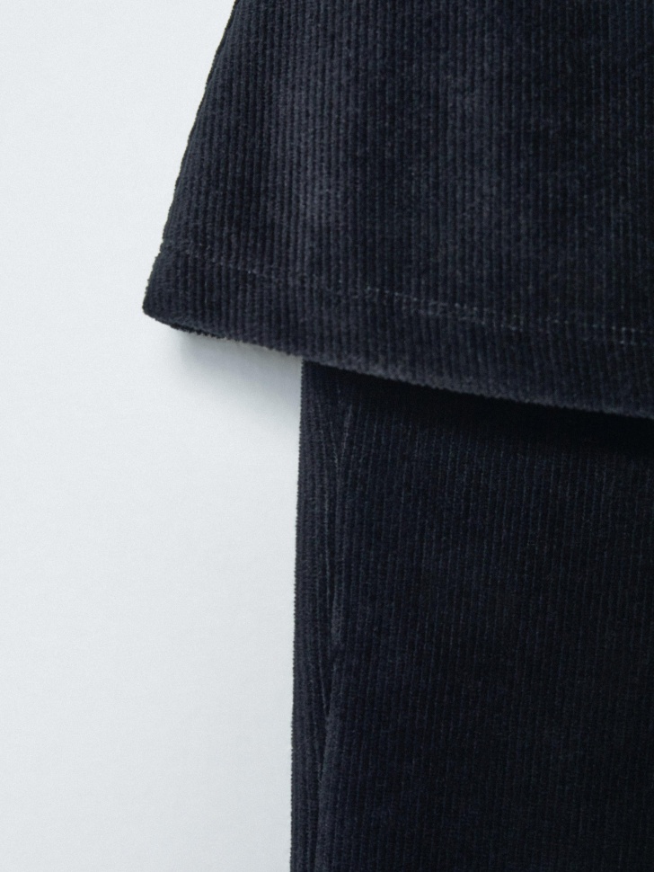 вельветовые брюки с декоративной юбкой для девочек из россии вид сбоку