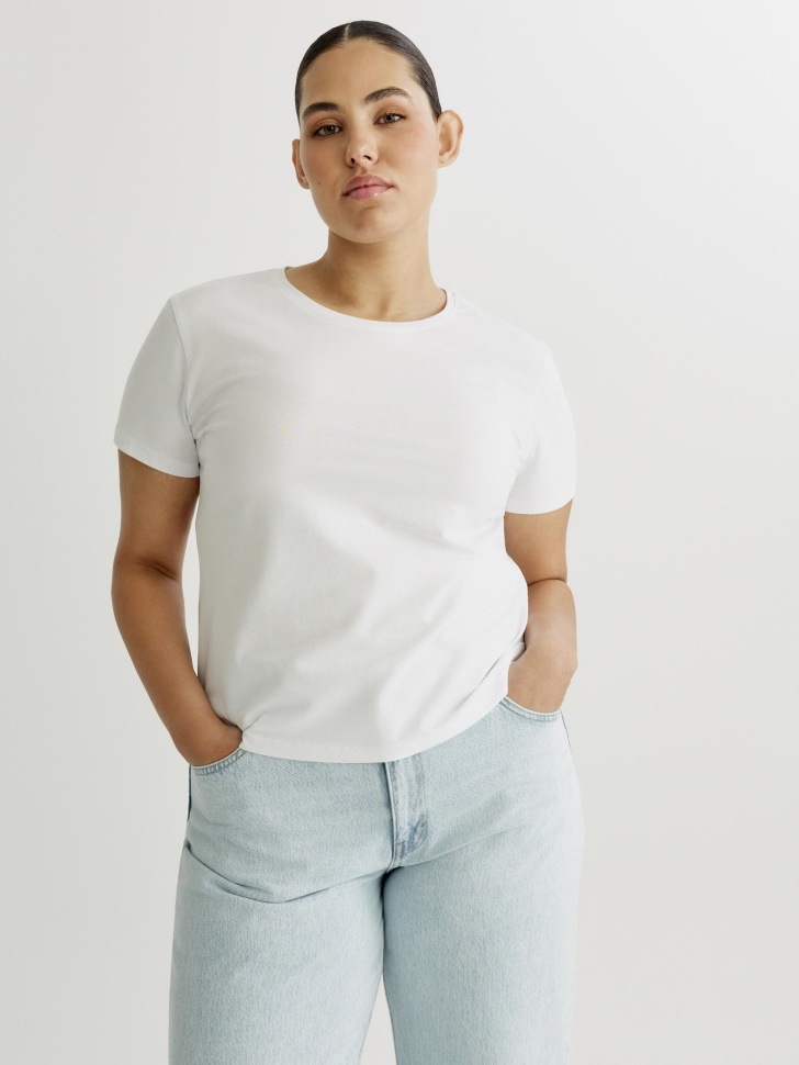 Футболка SELA EVA SLIM FIT, белый, арт. 40775