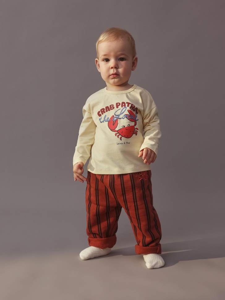 утепленные брюки с принтом и вышивкой для малышей 4680798765075 фотография