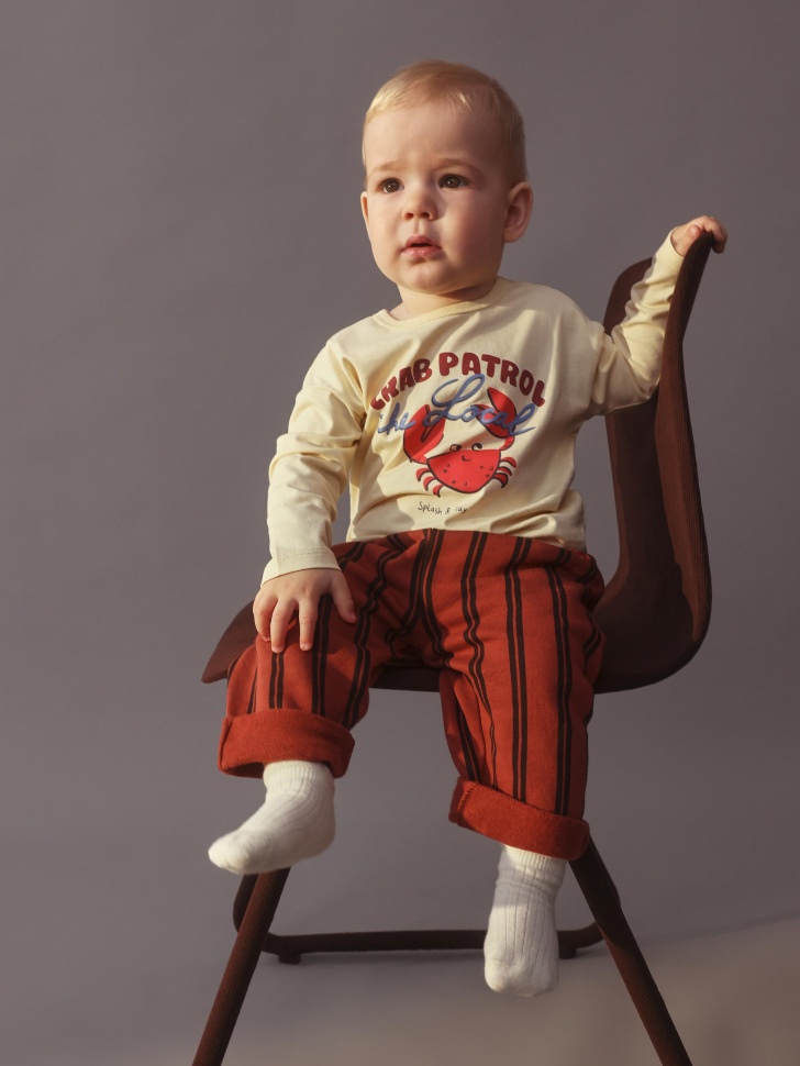 утепленные брюки с принтом и вышивкой для малышей 4680798765075 по акции