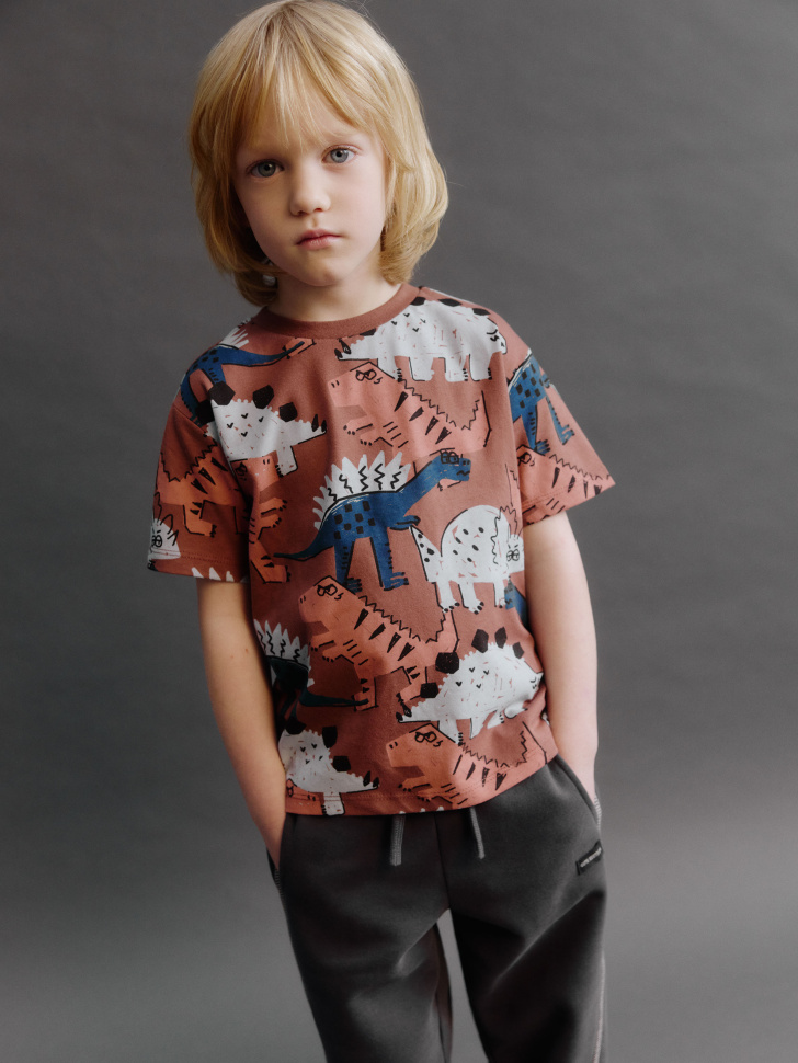 

Футболка с принтом для мальчиков, SL6801060205