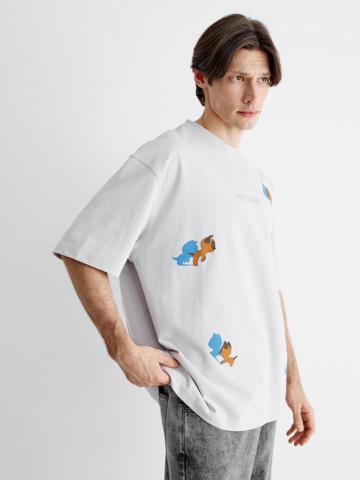 футболка с принтом  x союзмультфильм по цене 2999 руб вид справа