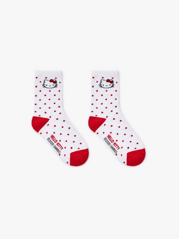 

Носки с жаккардовой вышивкой Hello Kitty, SL6803162413