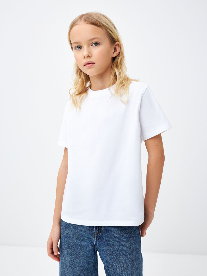 Базовая футболка для девочек (белый, 152) sela 4680168482946 - фото 2