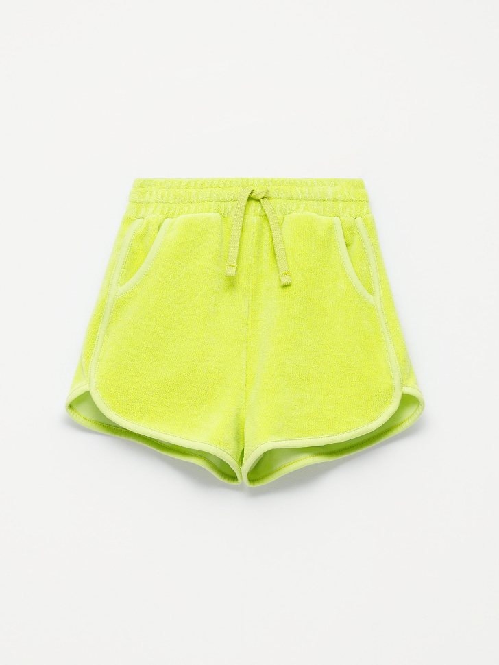 Махровые шорты для девочек (зеленый, 134)