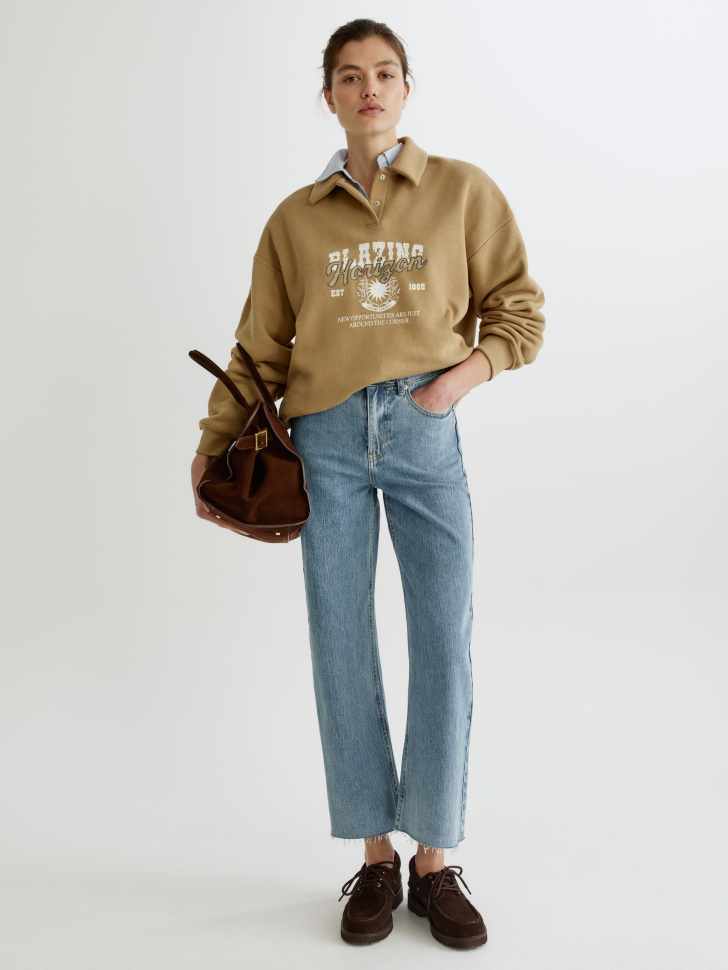 укороченные джинсы straight из россии вид сбоку