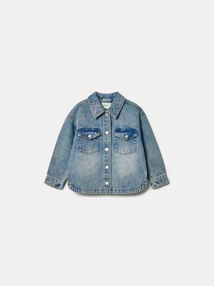 Джинсовая куртка-рубашка SELA, голубой, арт. 42961