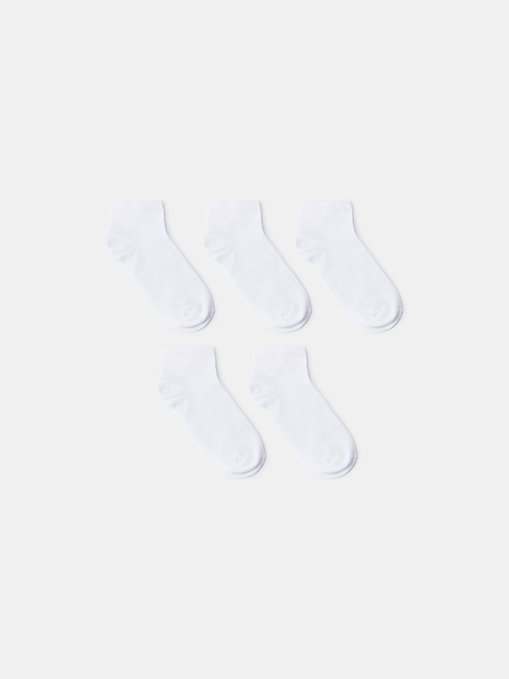 Набор коротких носков SELA (5 пар), белый, арт. 44994