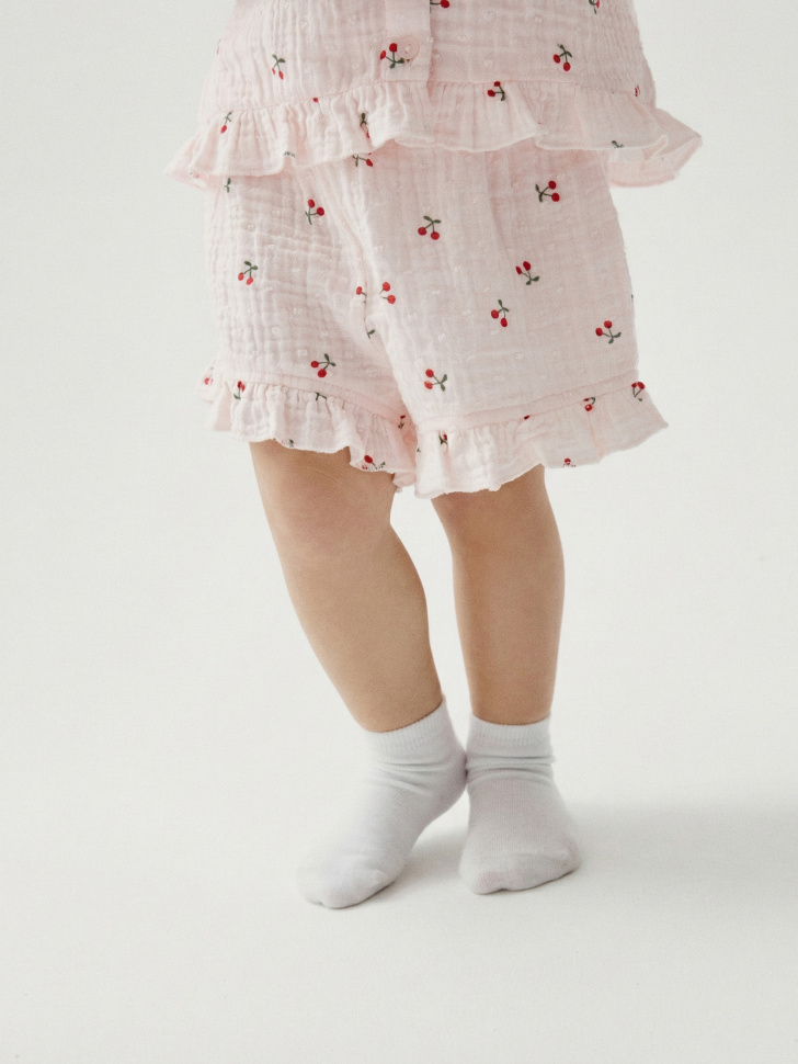 шорты из муслина для малышей от бренда sela вид слева