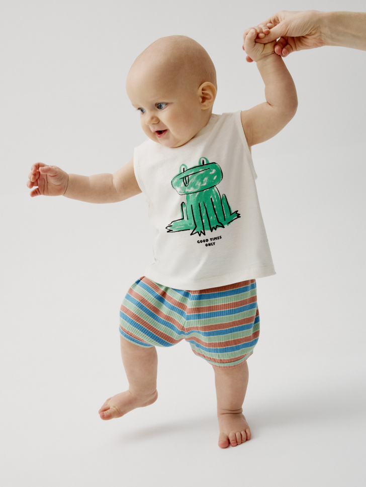 Свободные шорты в полоску Sela, разноцветный, арт. 52830