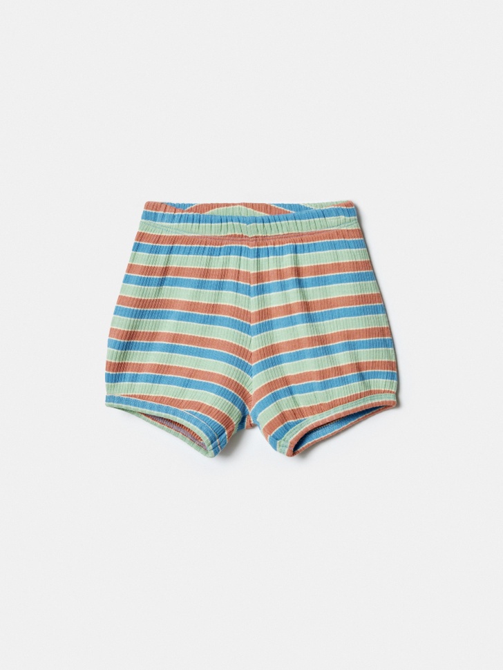 свободные шорты в полоску для малышей от бренда sela вид слева
