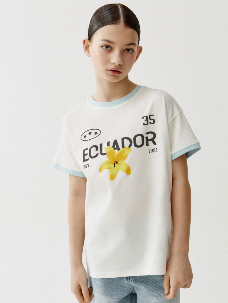 

Футболка с принтом для девочек, SL6805050203