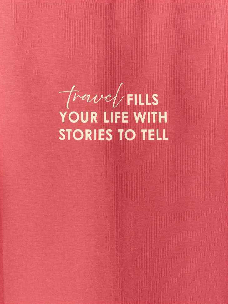 футболка с принтом прямого кроя от бренда sela вид слева