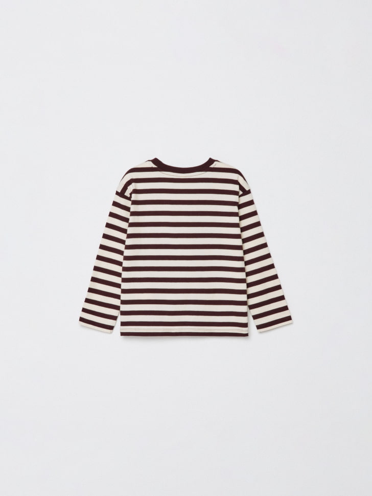 новогодний лонгслив в полоску с вышивкой для мальчиков 4680798769240 по акции