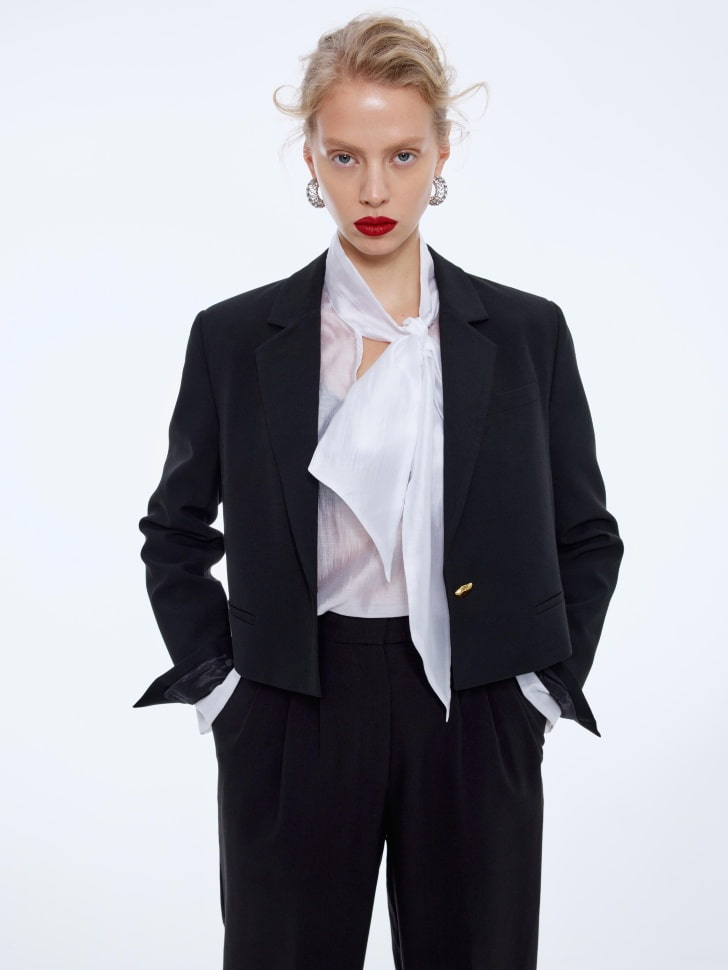 однобортный укороченный жакет 4680798476018 по низкой цене