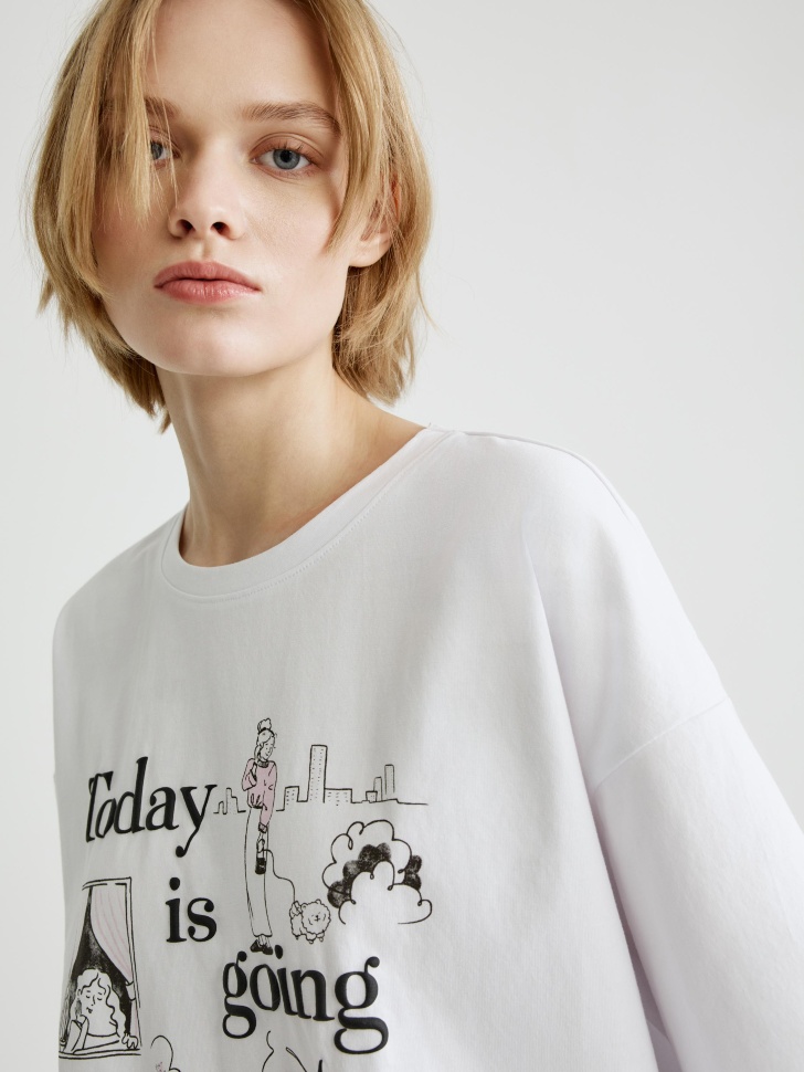 футболка оверсайз с принтом 4610517317216 купить с доставкой