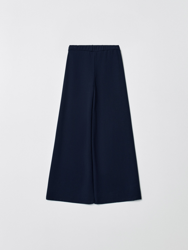 трикотажные широкие брюки для девочек от бренда sela вид слева