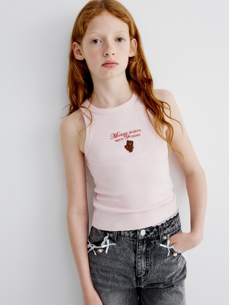 Топ SELA x Союзмультфильм, розовый, арт. 35100