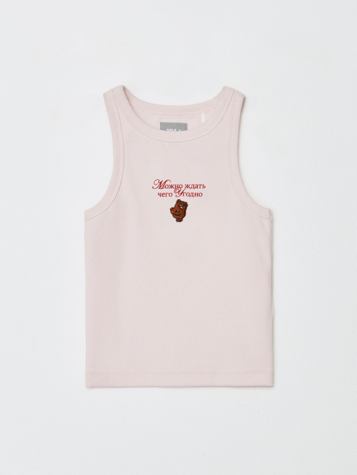 топ для девочек с вышивкой из коллекции  x союзмультфильм по цене 999 руб вид справа