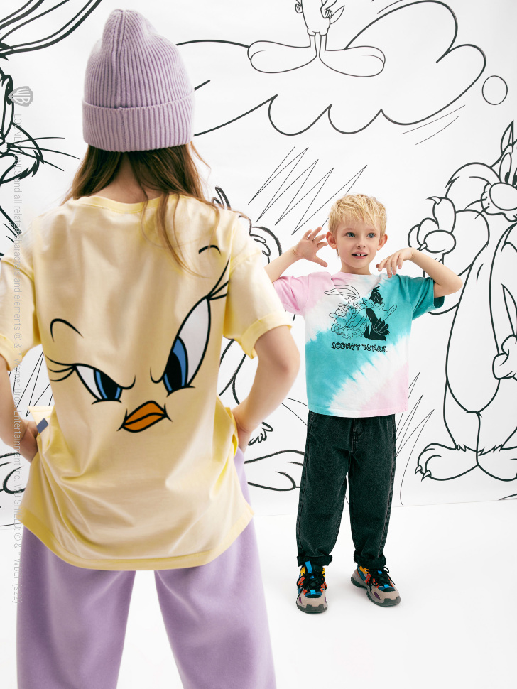 

Футболка с принтом Looney Tunes для мальчиков, Синий