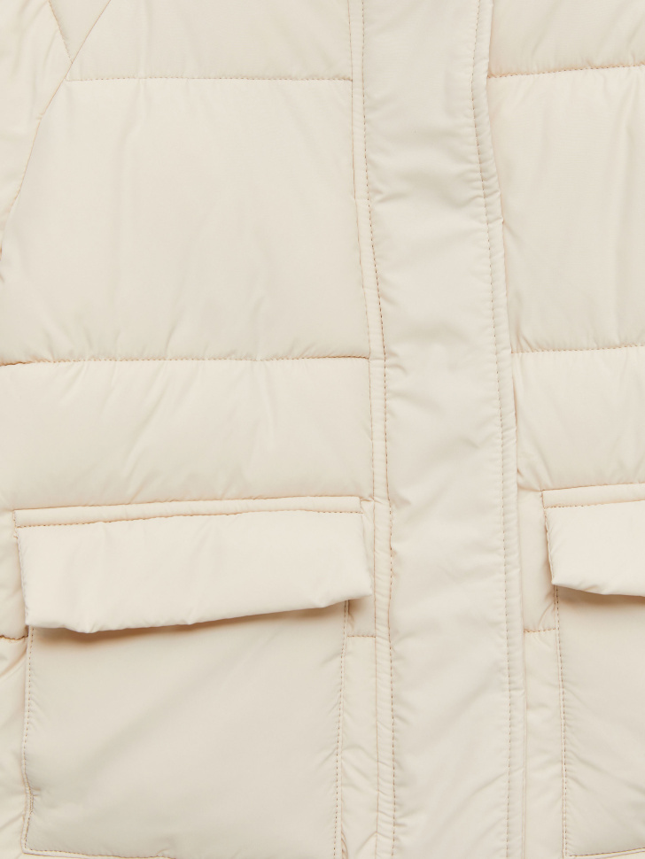 Стеганая куртка для девочек (белый, 140/ 10-11 YEARS) от Sela