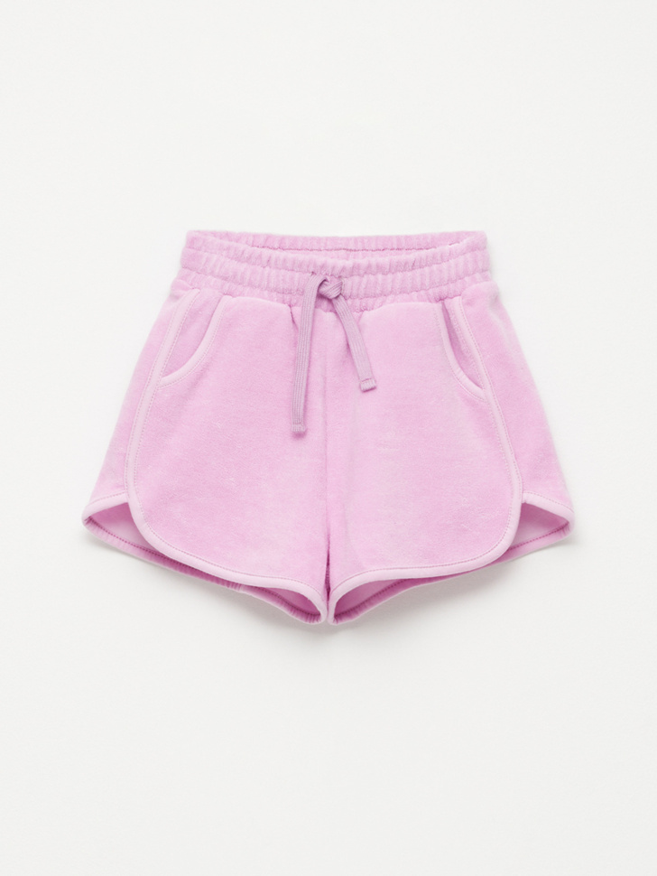 Махровые шорты для девочек (розовый, 152)