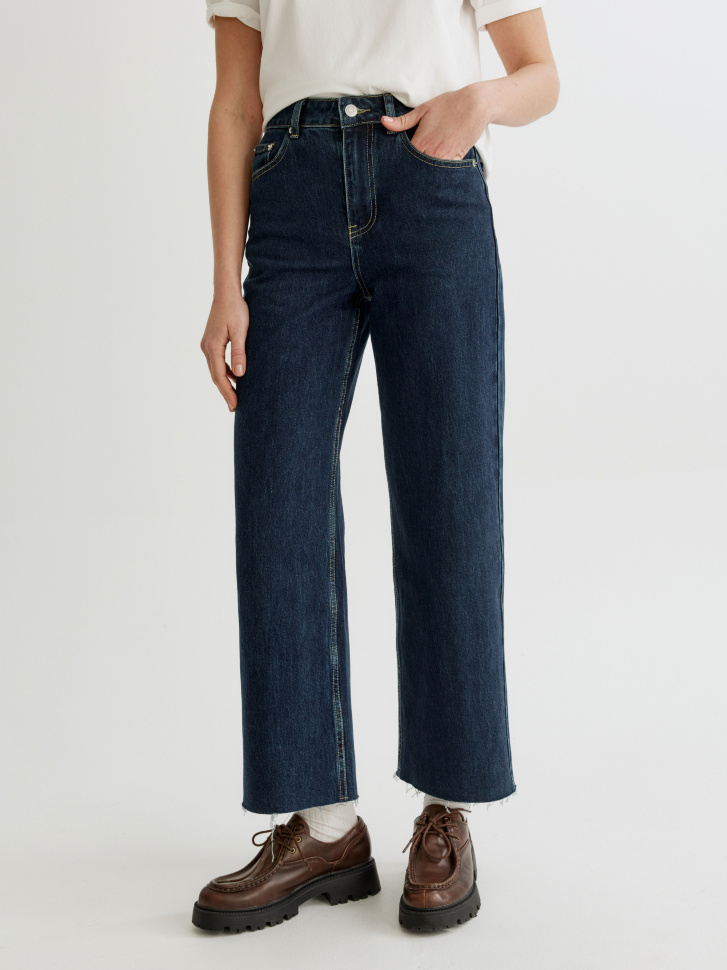 укороченные джинсы straight от бренда sela вид слева