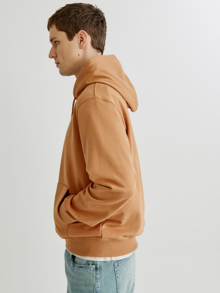 худи прямого кроя из футера из россии вид сбоку