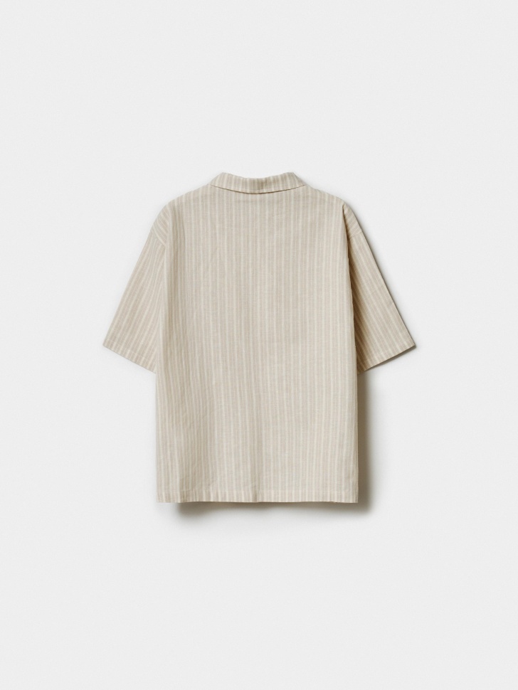 рубашка из смесового льна для мальчиков из россии вид сбоку