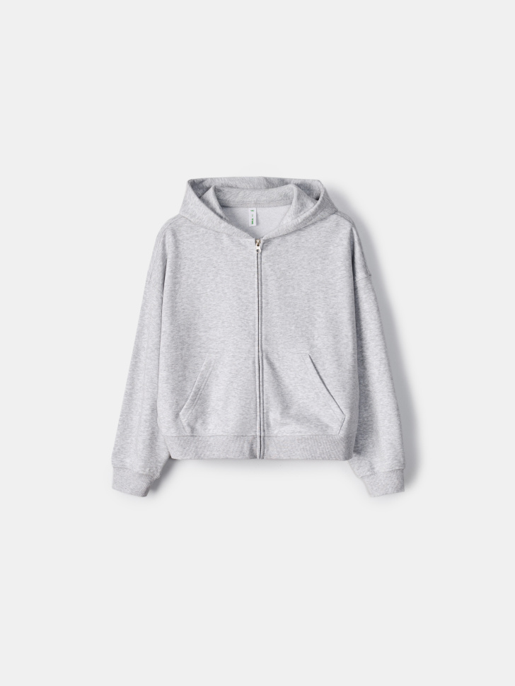 Толстовка оверсайз Sela на молнии, серый, арт. 54656