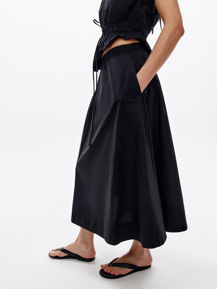 широкая юбка миди из хлопка по цене 3999 руб вид справа