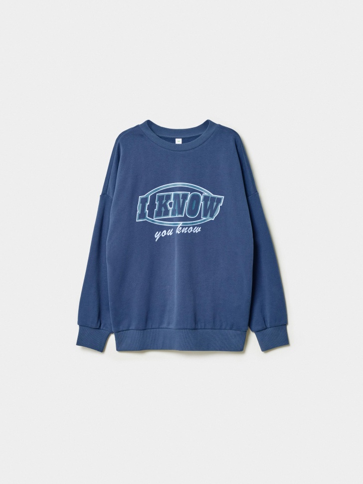 свитшот оверсайз с принтом для мальчиков по цене 1899 руб вид справа