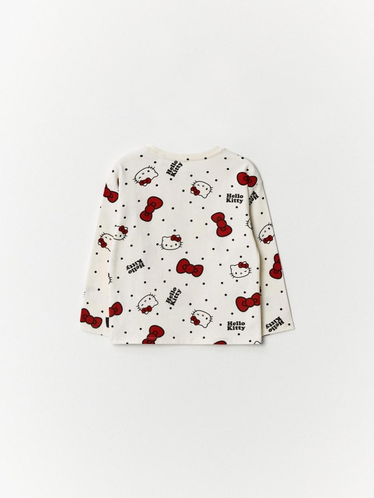 Лонгслив с принтом Hello Kitty для девочек. Фото №4