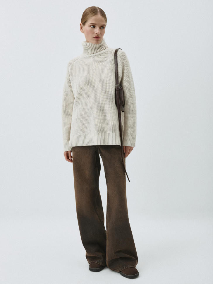 

Утепленные джинсы Wide Leg
