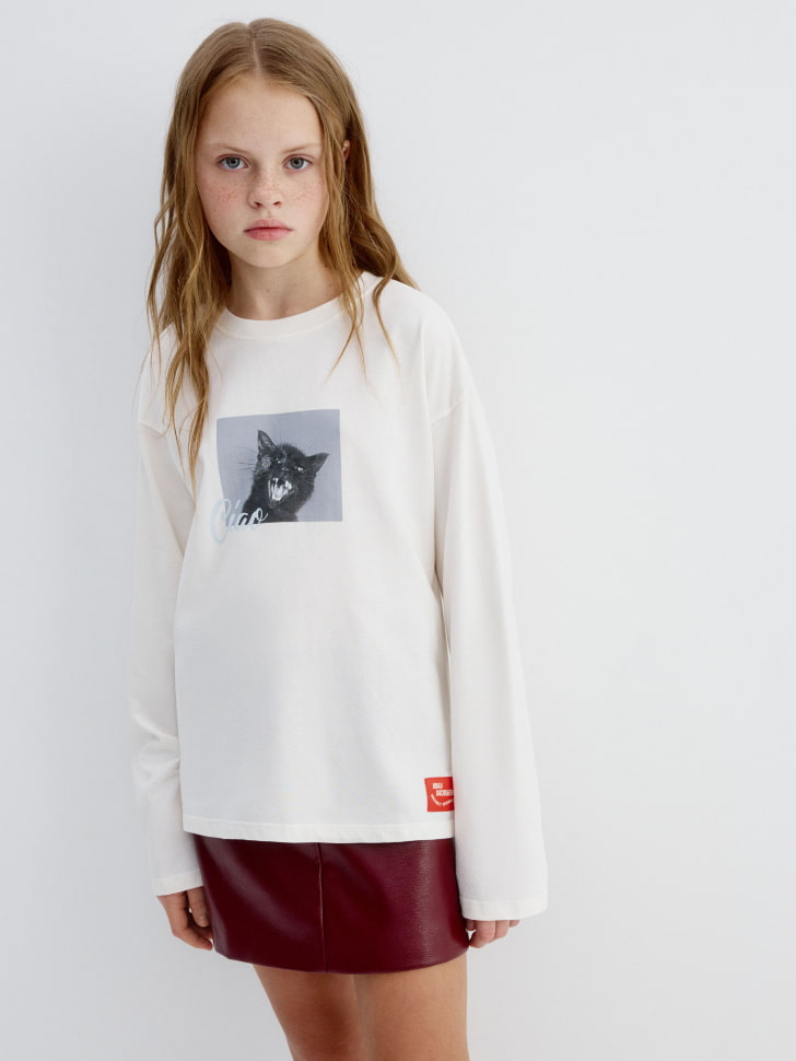 

Лонгслив оверсайз для девочек из коллекции SELA x Мосфильм, SL5811050215