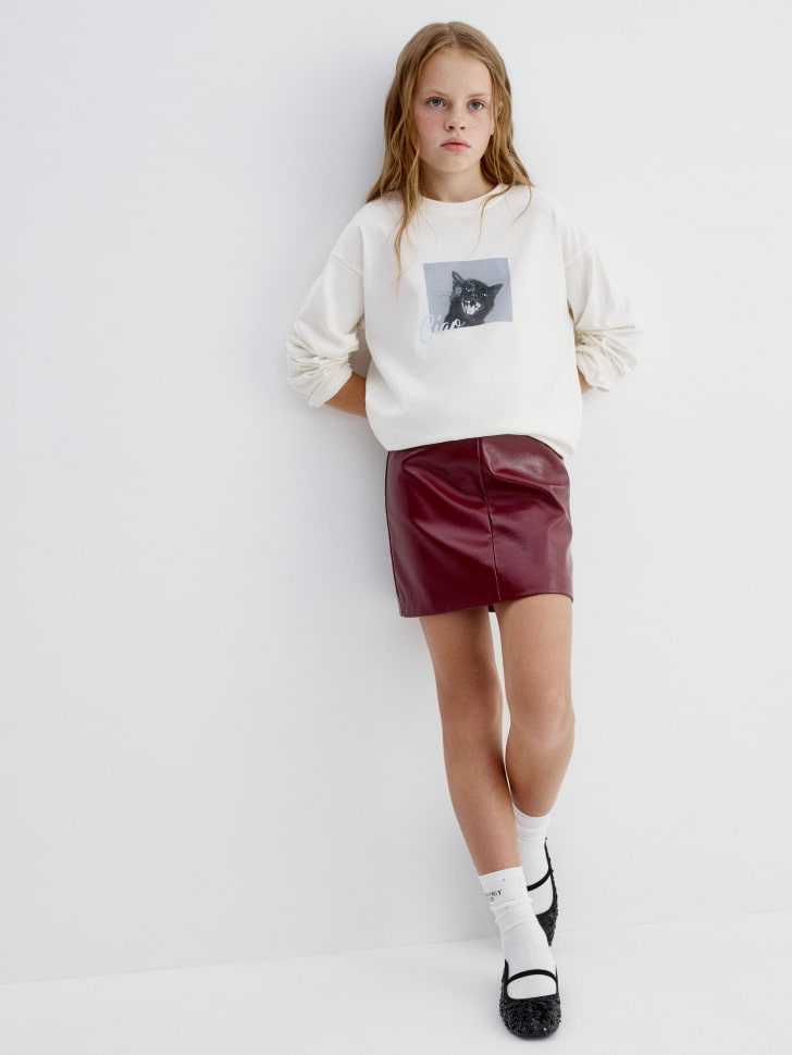 лонгслив оверсайз для девочек из коллекции  x мосфильм 4610517010421 по акции