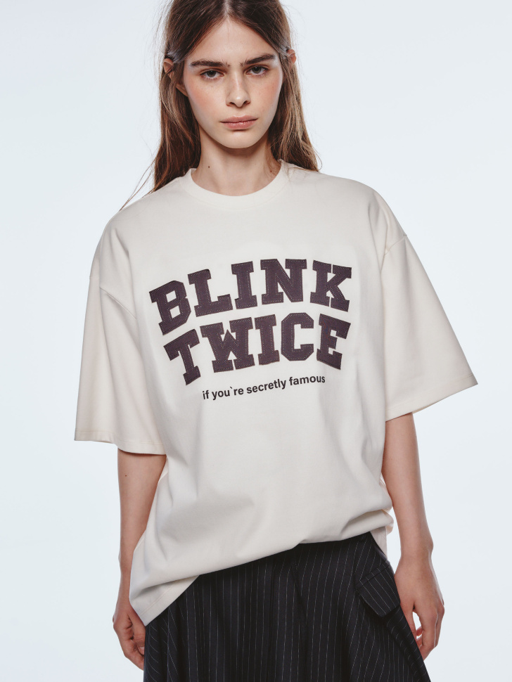 Футболка SELA Young Blink Twice, бежевый, арт. 34428