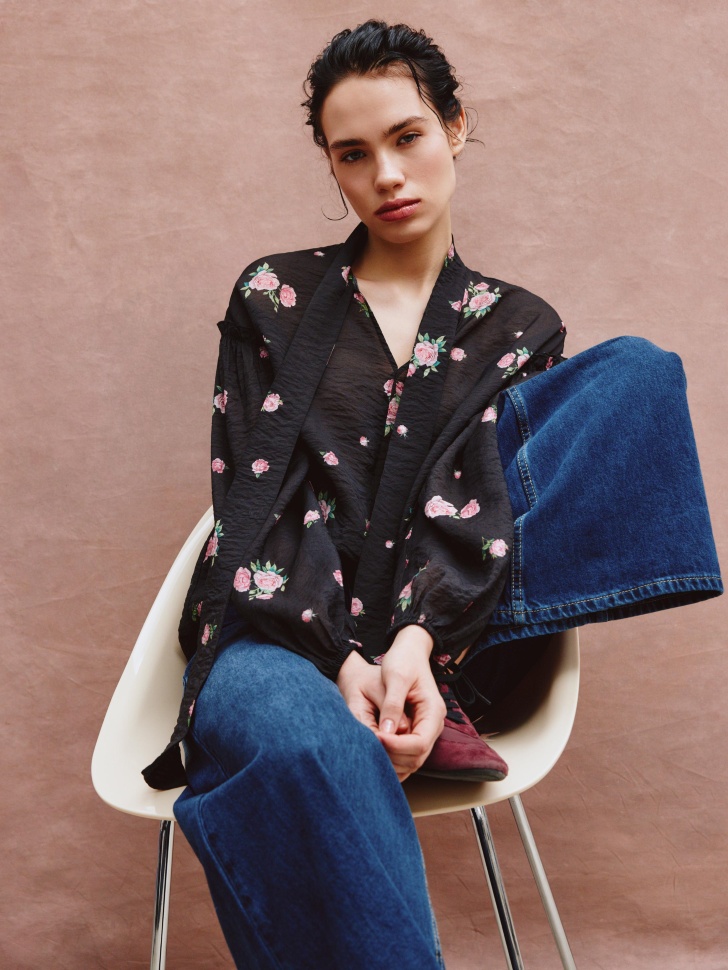 полупрозрачная блуза с пышными рукавами 4610517411938 фотография