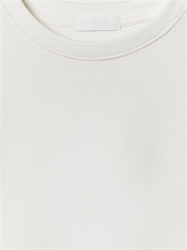 футболка оверсайз из плотного хлопка из хлопка спереди