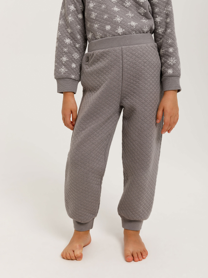 комплект пижамный для девочек (серый, 116-122 (6-7 YEARS)) sela 4603375099189 - фото 6
